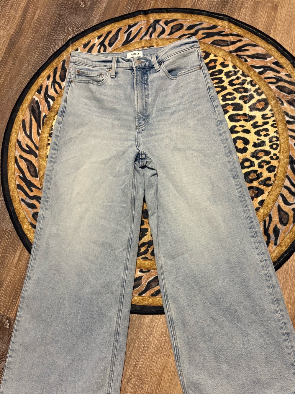 Pistola Wide Leg Light Wash Jeans - (Light Blue)